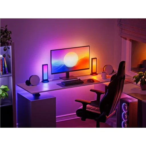 Nanoleaf Pegboard Desk Dock svietiaci stolný organizér s USB rozbočovačom - 4