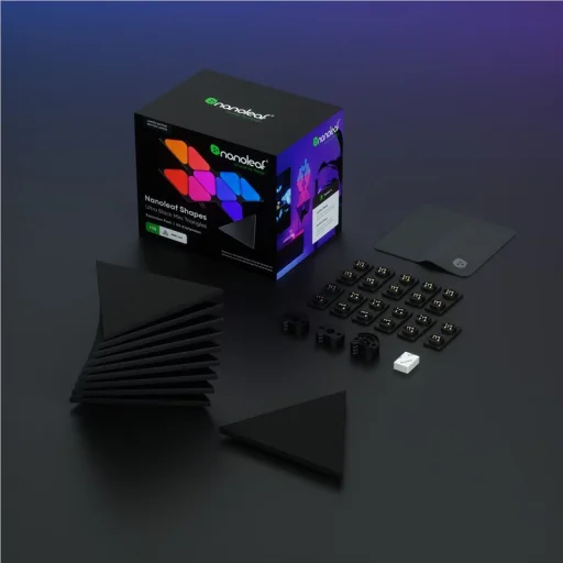 Nanoleaf Shapes čierne Mini trojuholníky rozširujúca súprava, 10 ks - 3