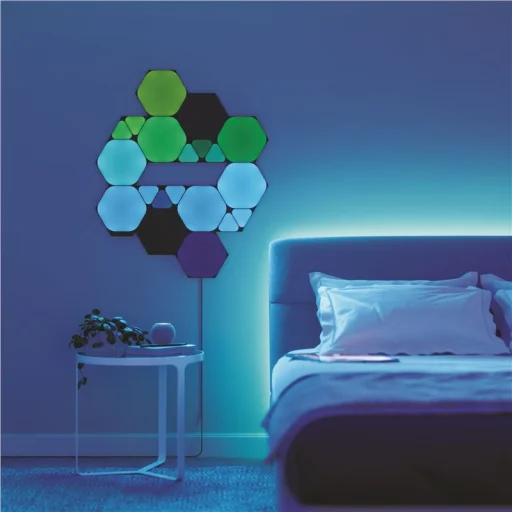 Nanoleaf Shapes čierne Mini trojuholníky rozširujúca súprava, 10 ks - 4
