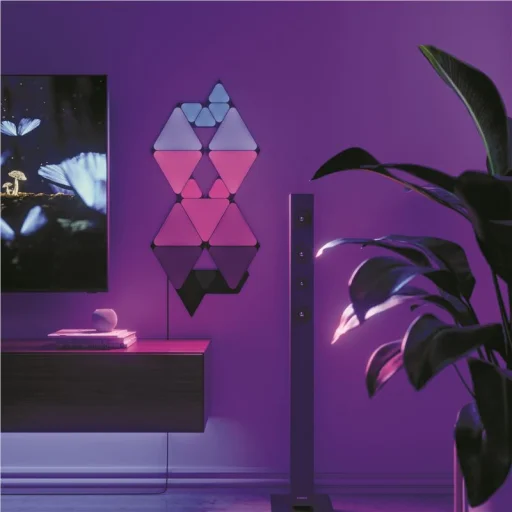 Nanoleaf Shapes čierne Mini trojuholníky rozširujúca súprava, 10 ks - 5