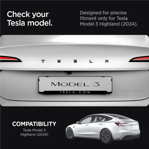 Spigen celoplošný karbónový kryt zadného emblému Tesla – Tesla Model 3 2024 - 5