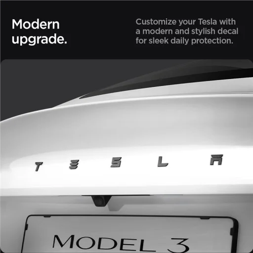 Spigen celoplošný karbónový kryt zadného emblému Tesla – Tesla Model 3 2024 - 7