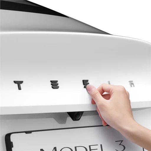 Spigen celoplošný karbónový kryt zadného emblému Tesla – Tesla Model 3 2024 - 12