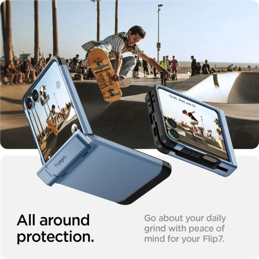 Puzdro Spigen Tough Armor Pro MagSafe pre Samsung Galaxy Z Flip7, sierra modrá - 3