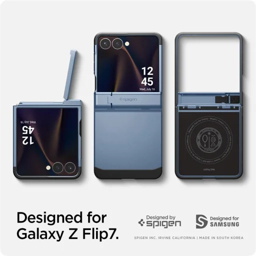 Puzdro Spigen Tough Armor Pro MagSafe pre Samsung Galaxy Z Flip7, sierra modrá - 17