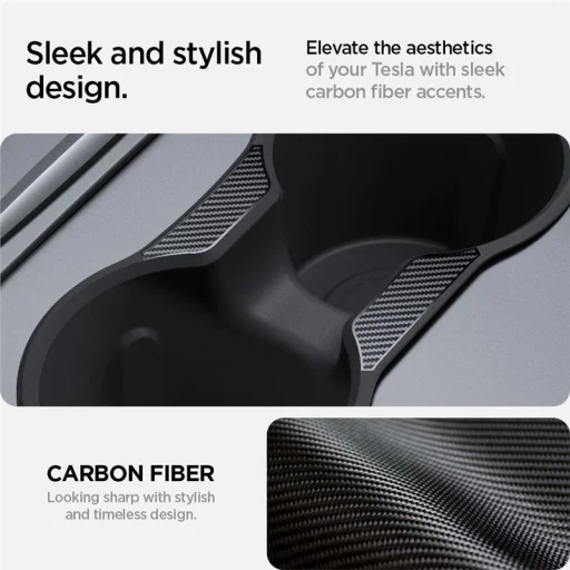 Spigen Relaxed Grip vložka do držiaka na poháre pre stredovú konzolu Tesla Model 3/Y - 5