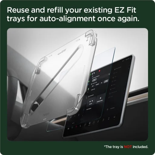 Spigen Tesla EZ Fit Refill antireflexné ochranné sklo na displej pre Tesla Model Y/3, 1 ks - 6