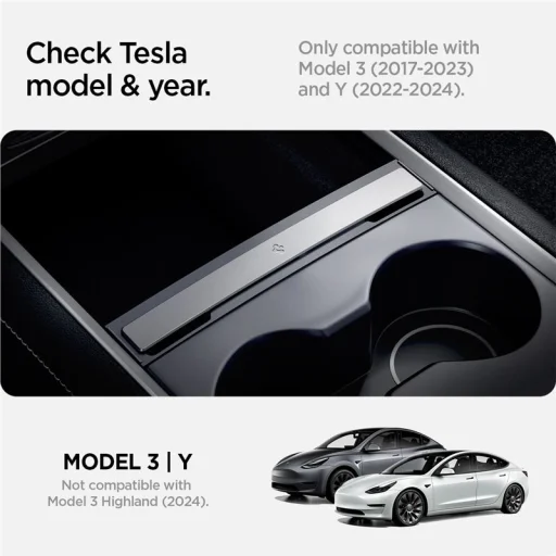 Spigen Tesla Cable Organizer Station kábelrendező állomás fekete Tesla Model 3/Y-hoz - 3