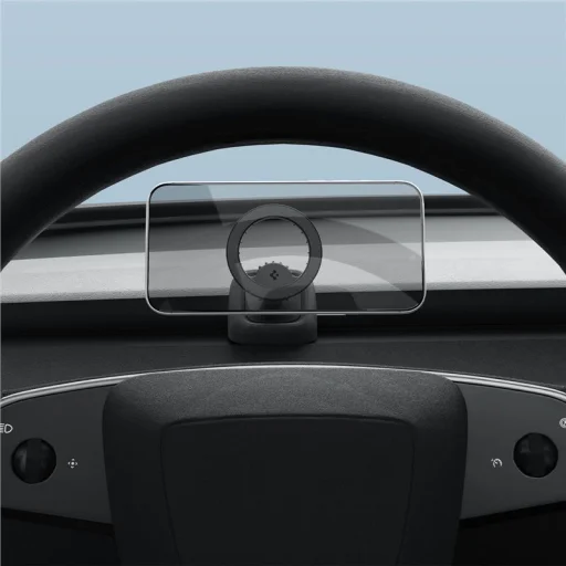 Spigen Tesla Airvent MagSafe TAM100 držiak na telefón do mriežky ventilácie, čierny – Tesla Model 3 (2024–2026) / Model Y Juniper (2025–2026) - 11