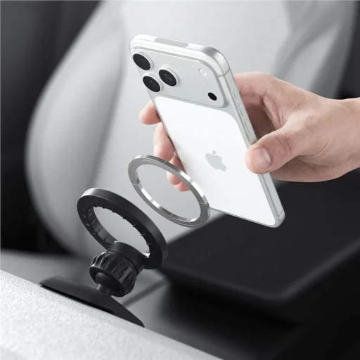 Spigen Tesla Airvent MagSafe TAM100 držiak na telefón do mriežky ventilácie, čierny – Tesla Model 3 (2024–2026) / Model Y Juniper (2025–2026) - 16