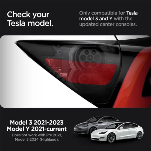 Spigen Tesla Charge Port Wrap Zero One ochranná fólia na nabíjací port Tesla Model Y/3 - 7