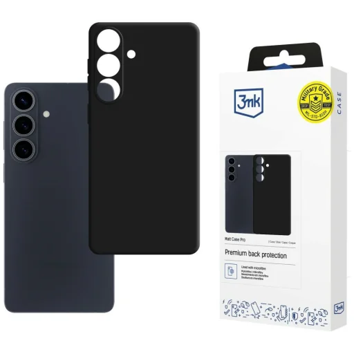 Samsung Galaxy S26 FE čierne ochranné puzdro 3MK Matt Case Pro - 1