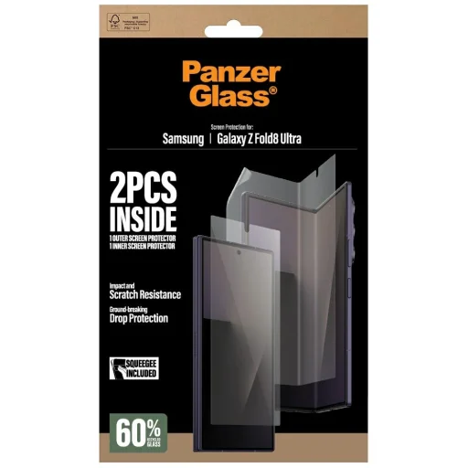 PanzerGlass Glass & Film tvrdené sklo pre Samsung Galaxy Z Fold8 Ultra - 4