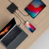 UNIQ Surge Mini 100 W-os asztali töltőállomás, antracitfekete, 2× USB és 2× USB-C thumbnail