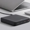 UNIQ Surge Mini 100 W-os asztali töltőállomás, antracitfekete, 2× USB és 2× USB-C thumbnail
