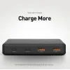 UNIQ Surge Mini 100 W-os asztali töltőállomás, antracitfekete, 2× USB és 2× USB-C thumbnail
