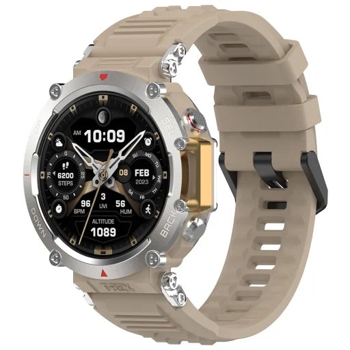  Amazfit T-Rex Ultra bézs Techsuit W067 szilikon óraszíj - 1