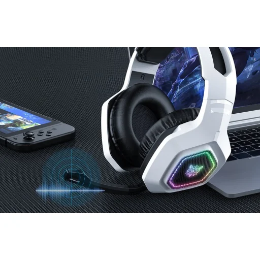 Onikuma B100 gamer fejhallgató, fehér - 10