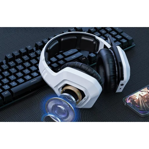 Onikuma B100 gamer fejhallgató, fehér - 12