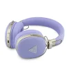 Guess PU Grained Triangle Gold Metal Logo ENC bezdrôtové bluetooth slúchadlá fialové thumbnail