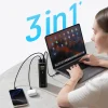 Cuktech PB200U 210 W 20 000 mAh külső akkumulátor TFT-kijelzővel és 240 W-os USB-C kábellel, fekete thumbnail