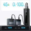 Cuktech PB200U 210 W 20 000 mAh külső akkumulátor TFT-kijelzővel és 240 W-os USB-C kábellel, fekete thumbnail