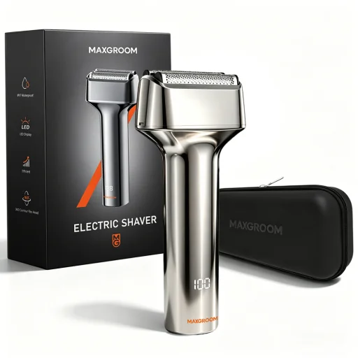 MAXGROOM WF-2037D planžetový elektrický holiaci strojček, strieborný - 2