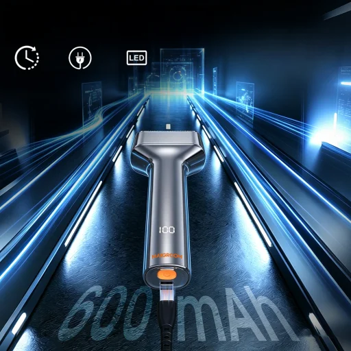MAXGROOM WF-2037D planžetový elektrický holiaci strojček, strieborný - 6