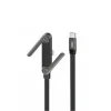 XO NB-Q311 USB-C – USB-C PD nabíjací a dátový kábel s držiakom, 1,5 m, 240 W, čierny thumbnail
