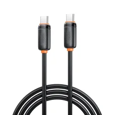 XO NB-Q302B USB-C–USB-C PD töltő- és adatkábel, 1 m, 60 W, fekete