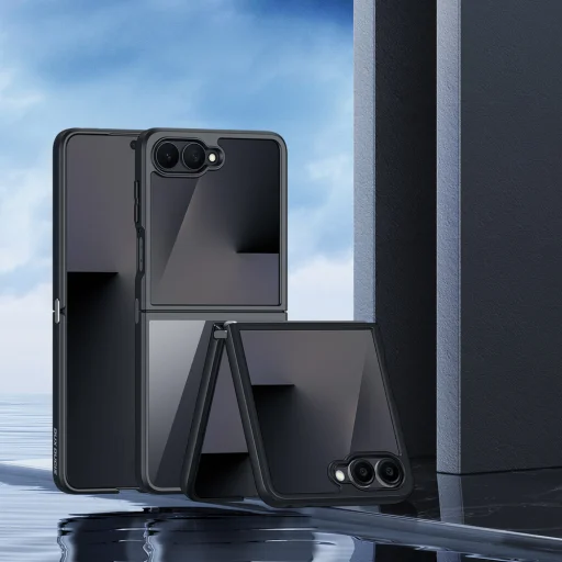 Puzdro Dux Ducis Aimo pre Samsung Galaxy Z Flip 8, čierne - 4