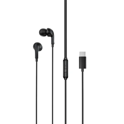 XO EP82 káblové USB-C slúchadlá s mikrofónom, čierne - 1