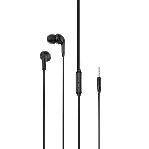 XO EP86 káblové slúchadlá s 3,5 mm jack konektorom, čierne - 1