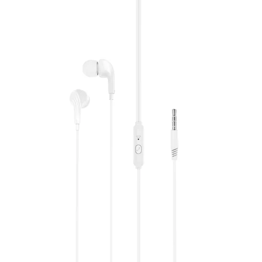 XO EP86 káblové slúchadlá do uší s 3,5 mm jack konektorom, biele - 1