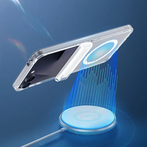 Puzdro Dux Ducis Clin Mag MagSafe pre Samsung Galaxy Z Flip 8, priehľadné - 5