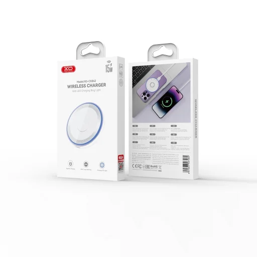 XO CX042 bezdrôtová indukčná nabíjačka 15 W, biela - 6