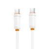 XO NB-Q298 USB-C–USB-C PD nabíjací a dátový kábel, 1 m, 240 W, biely thumbnail