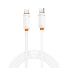 XO NB-Q298 USB-C–USB-C PD nabíjací a dátový kábel, 1 m, 240 W, biely
