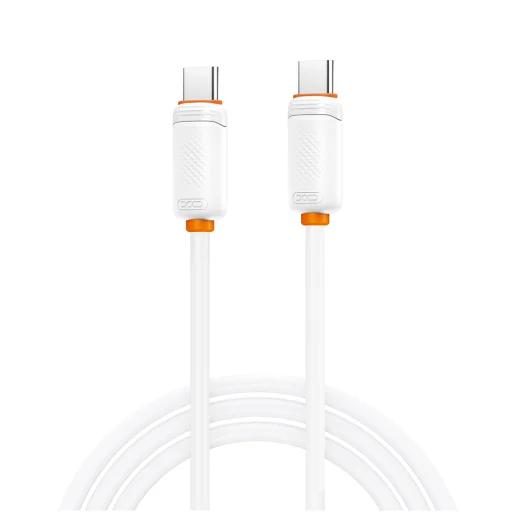 XO NB-Q298 USB-C–USB-C PD nabíjací a dátový kábel, 1 m, 240 W, biely - 1