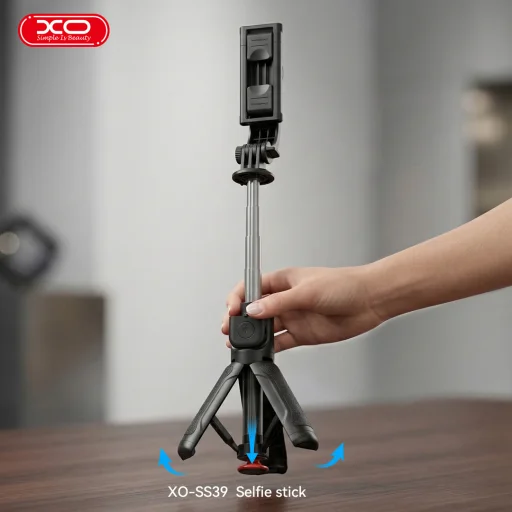 XO SS39 Bluetooth selfie tyč a statív, čierna, 70 cm - 8
