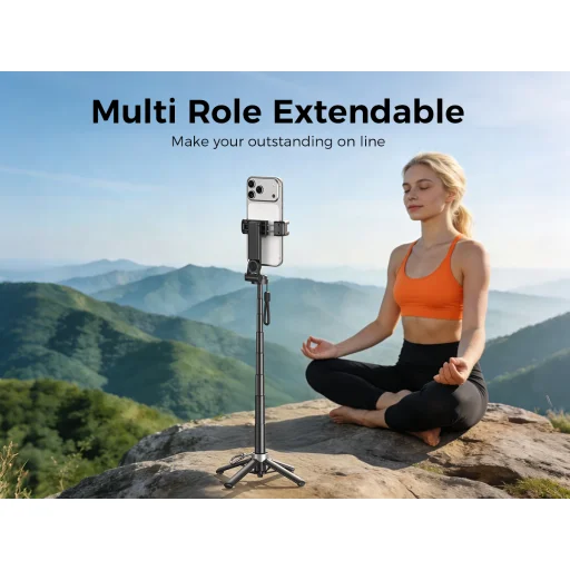 XO SS29 Bluetooth selfie tyč so statívom, čierna, 64 cm - 4