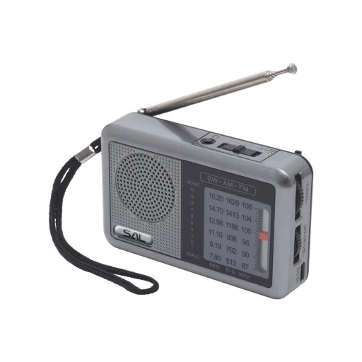 SAL RPC6CH mini vreckové rádio, 3 pásma príjmu, konektor pre slúchadlá, LED indikátor, nabíjateľný a vymeniteľný akumulátor - 1