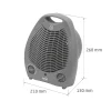 HOME FK1M teplovzdušný ventilátor, max. 2000 W, 2 stupne, 3 funkcie, termostat, sivý thumbnail