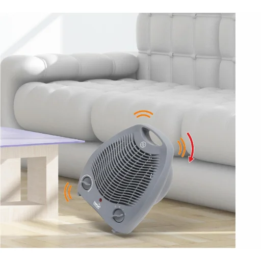 HOME FK1M teplovzdušný ventilátor, max. 2000 W, 2 stupne, 3 funkcie, termostat, sivý - 3