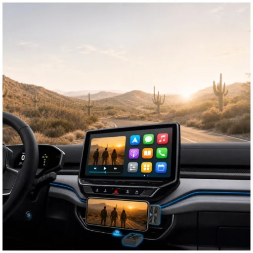 4smarts bezdrôtový CarPlay adaptér so zrkadlením obrazovky, čierny - 4