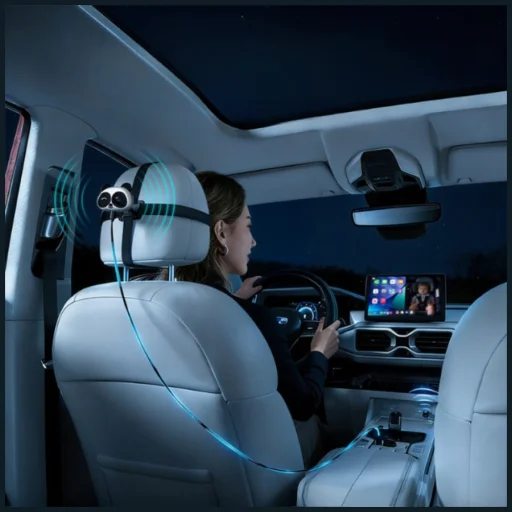 4smarts Panda bezdrôtový CarPlay adaptér s interiérovou kamerou, čierny - 6