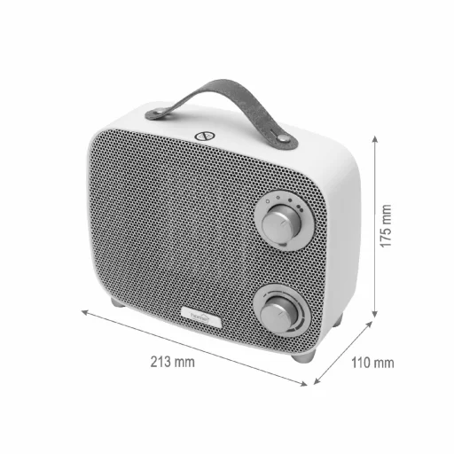HOME FK58W prenosný PTC keramický ohrievač, max. 1500 W, termostat, 2 stupne, 3 prevádzkové režimy, biely - 3