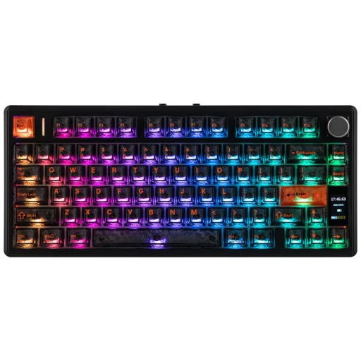 EPOMAKER TH80 V2 mechanická klávesnica so spínačmi Creamy Jade Switch, čierno-sivá - 3