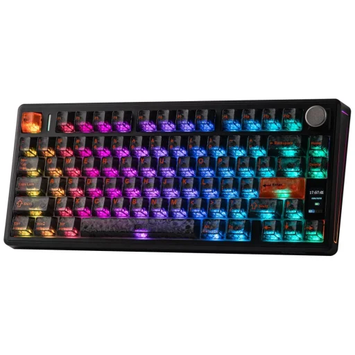 EPOMAKER TH80 V2 mechanická klávesnica so spínačmi Creamy Jade Switch, čierno-sivá - 5