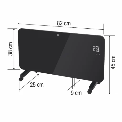 HOME FK431WIFI smart konvektor fűtőtest, 2000 W, LED kijelző, digitális termosztát, IPX4, applikáció, falra is szerelhető - 3